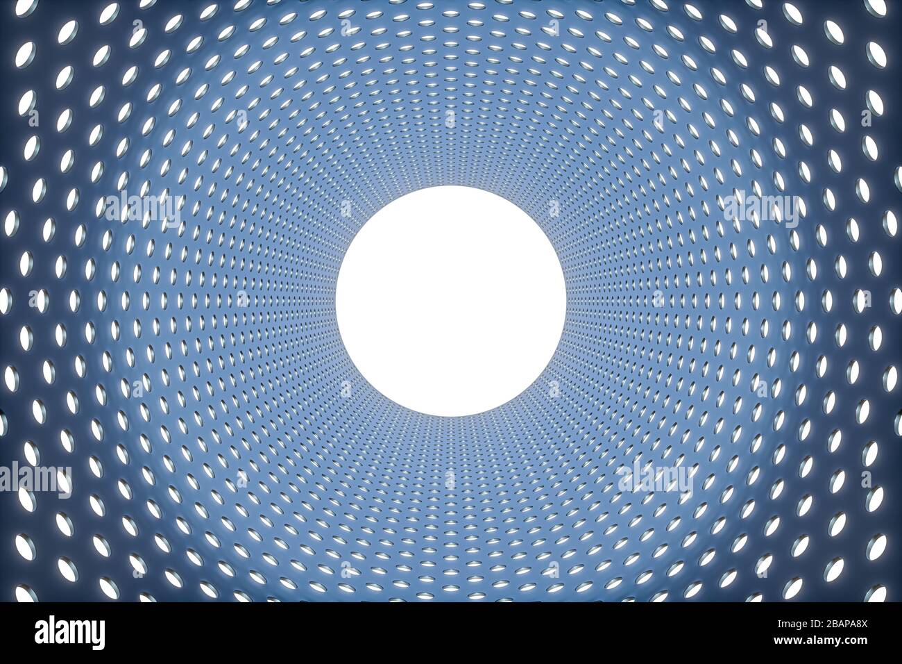 Metal Circular Tunnel Modern Architectural Concept 3d Rendering Computer Digital Drawing Stock Photo Alamy