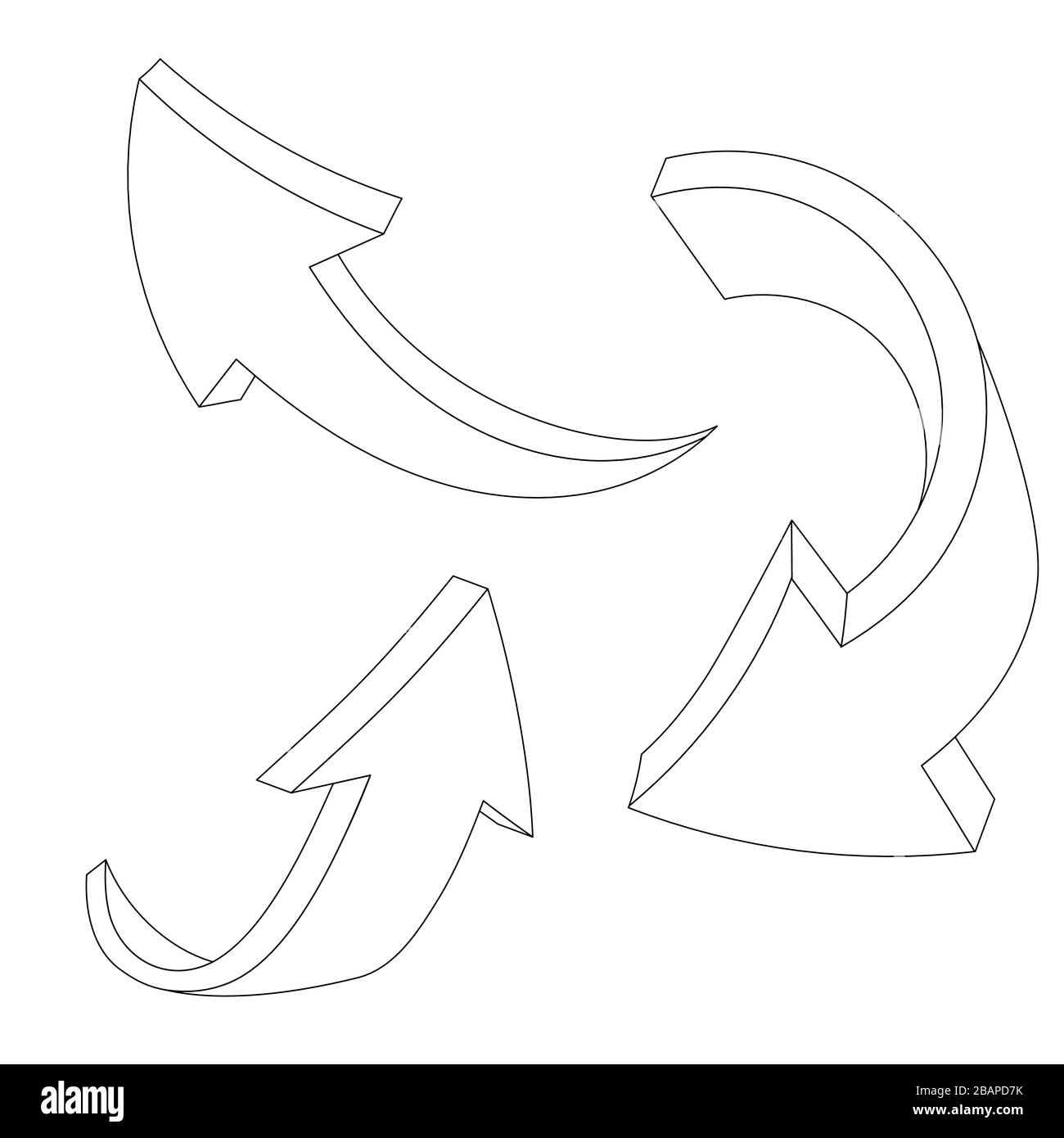 Up and down arrows. Outline icons Stock Vector Image & Art - Alamy