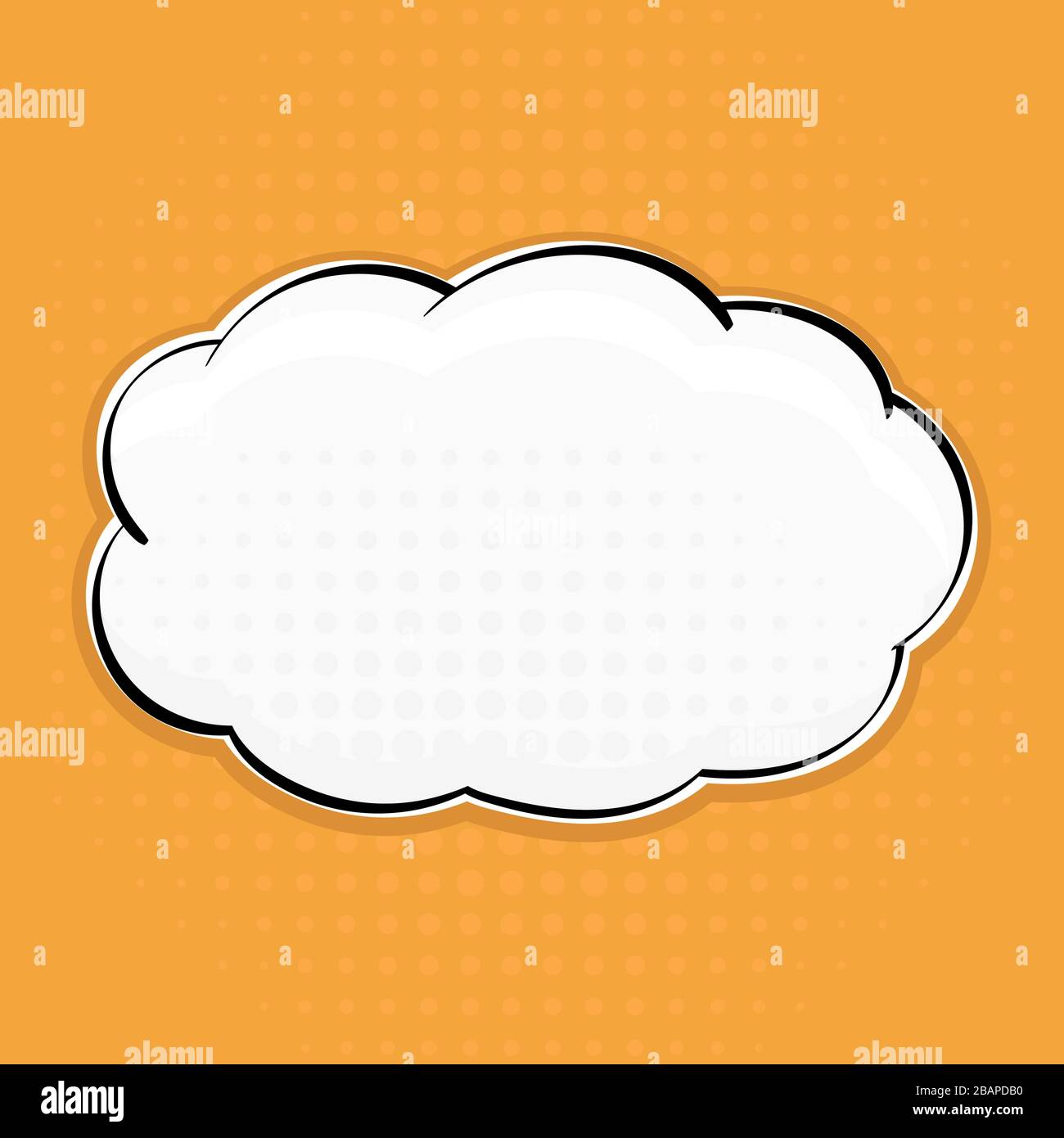 Speech bubble on orange background. Pop art style Stock Vector Image ...