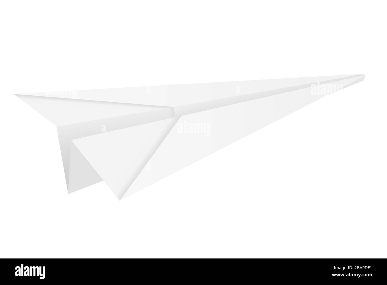 Paper airplane. Folded glider Stock Vector