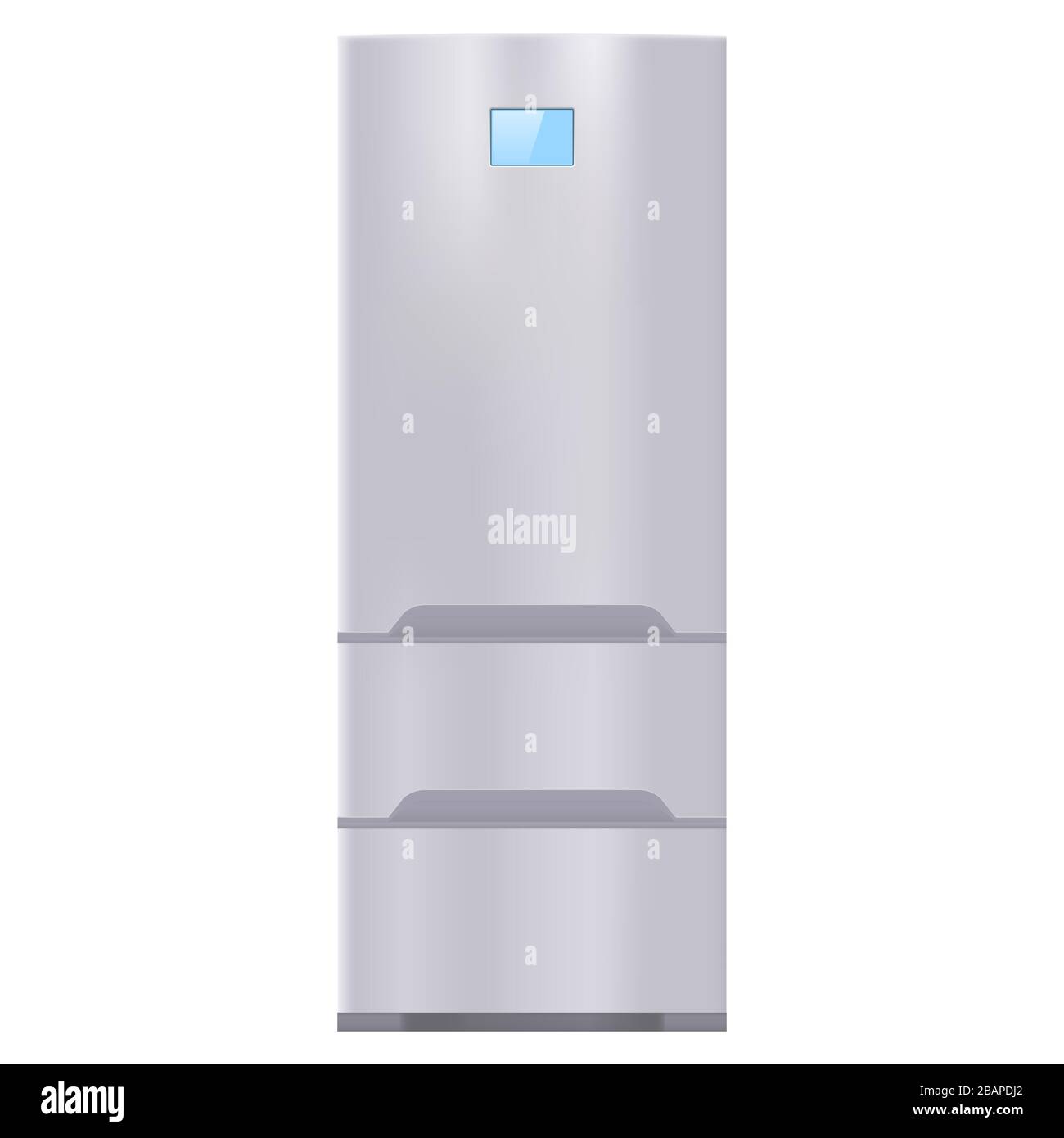 Refrigerator. Vector 3d illustration isolated on white background. Stock Vector