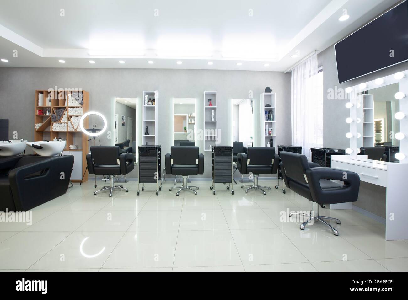Interior luxury hairdressing salon hi-res stock photography and images -  Alamy