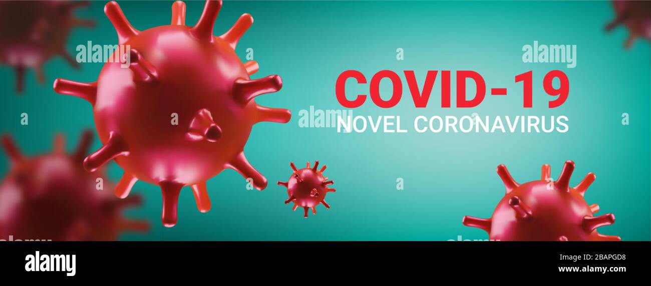Coronavirus concept background. 2019-nCoV, Virus Covid 19-NCP. Vector illustration Stock Vector