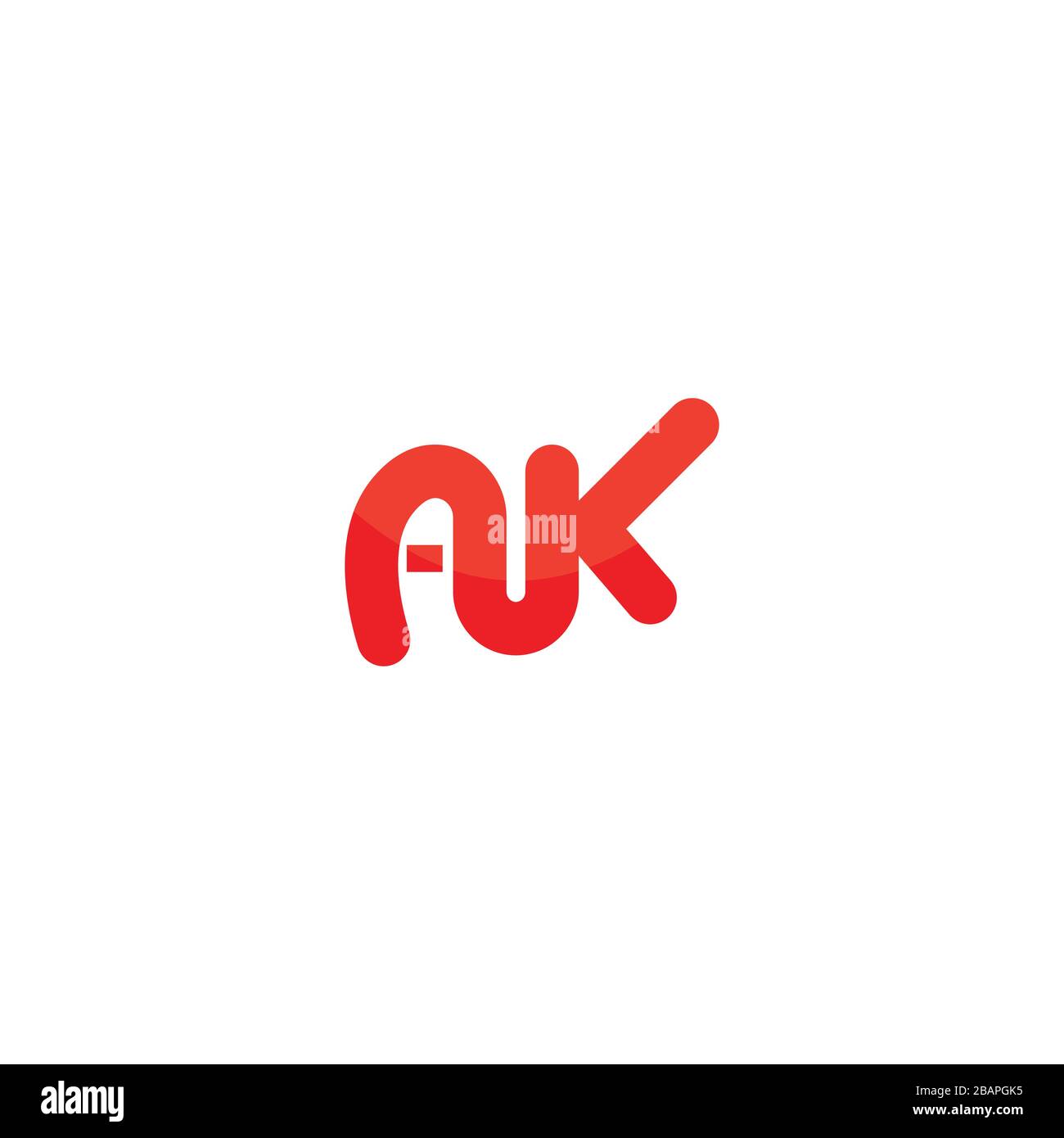 Initial Letter ak logo or ka logo vector design template Stock Vector