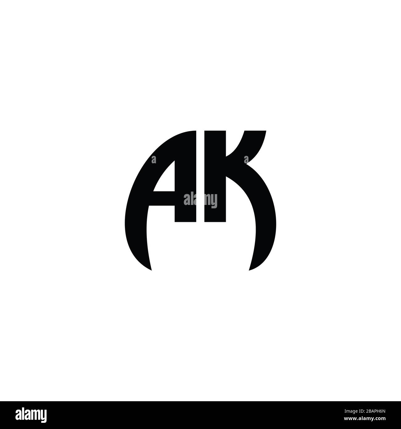 Initial Letter ak logo or ka logo vector design template Stock Vector