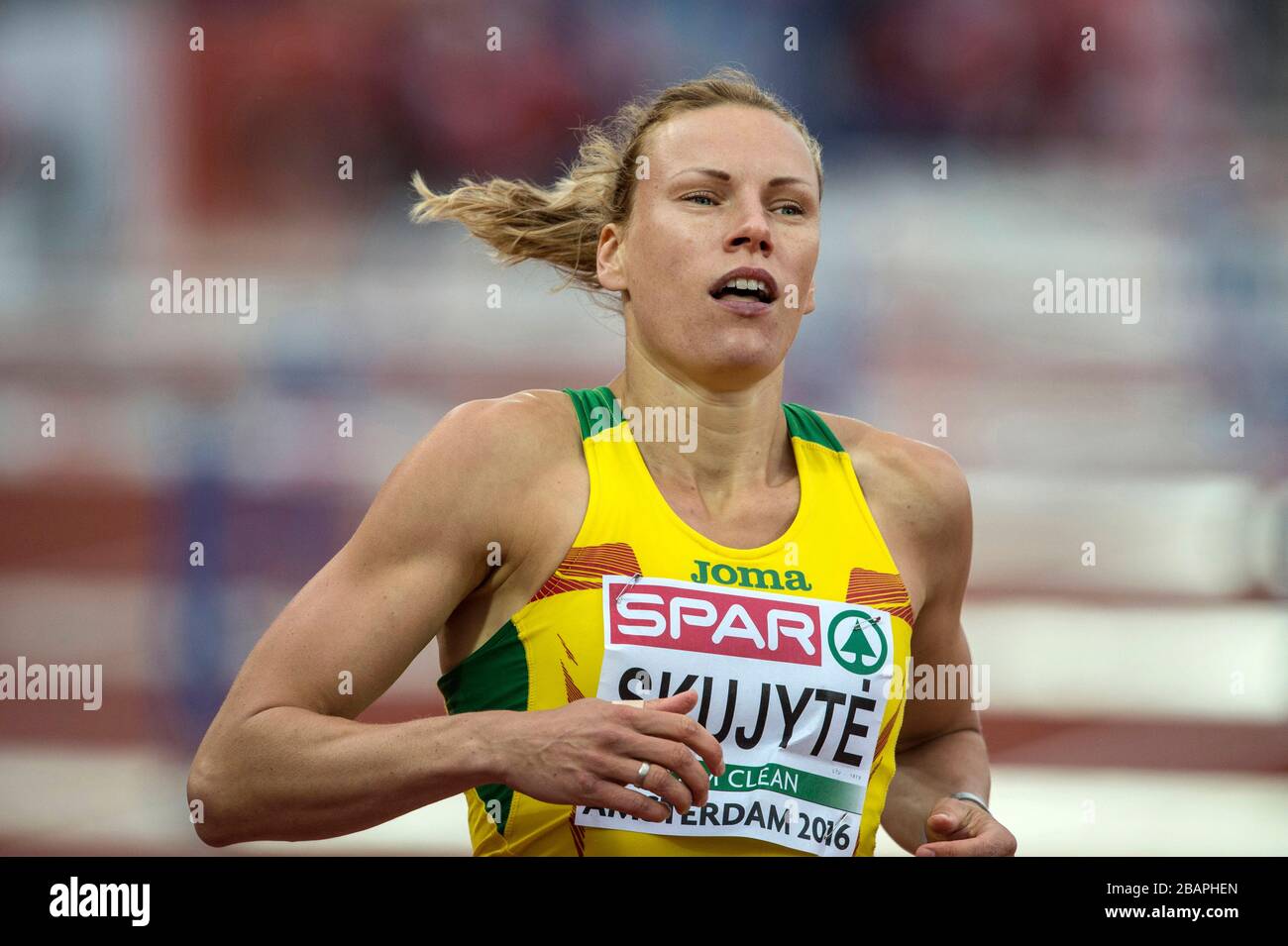 Lithuanian athlete Austra Skujyte, Olympian, Athletics, Heptathlon Stock Photo