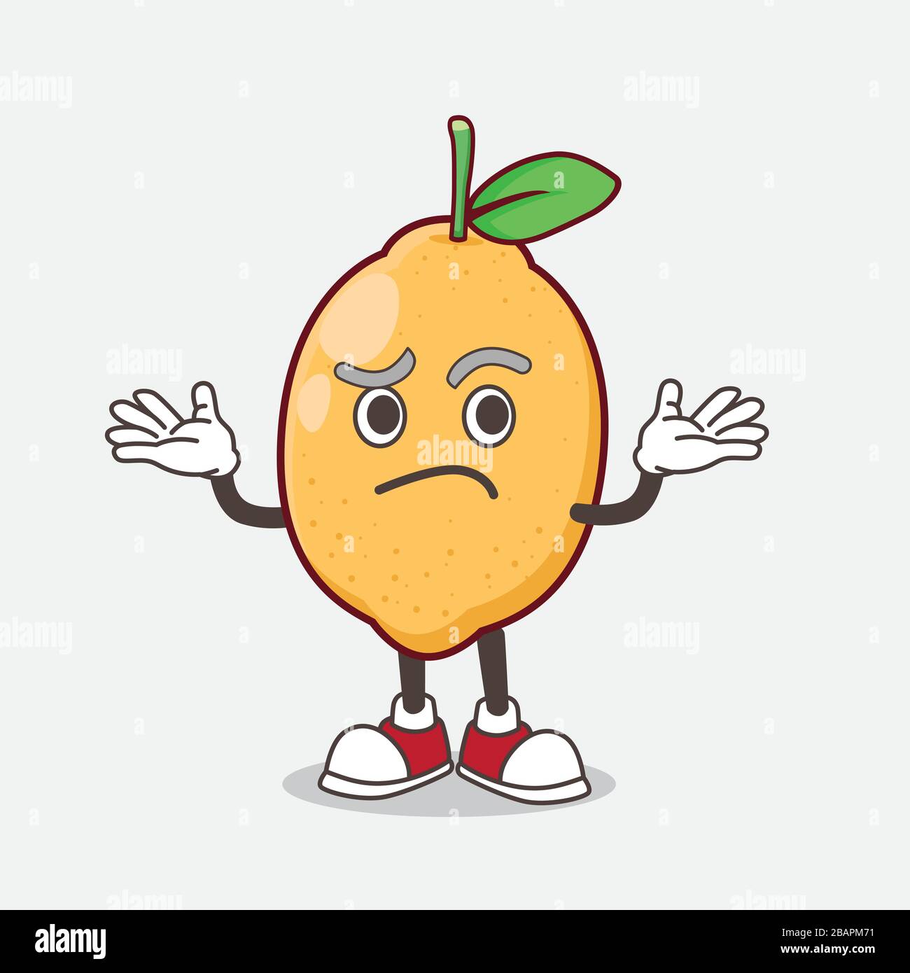 Yellow Lemon Fruit Mascot Character Vector Illustration Stock Vector