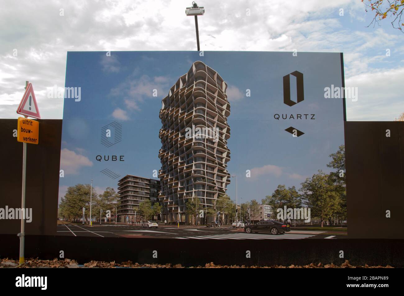 Billboard Quartz Cube At Amsterdam The Netherlands 2019 Stock Photo