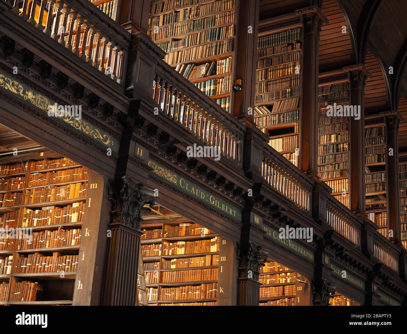 Long Room Interior Old Library Building 18th Century Trinity College Dublin Republic Of Ireland Europe Stock Photo Alamy