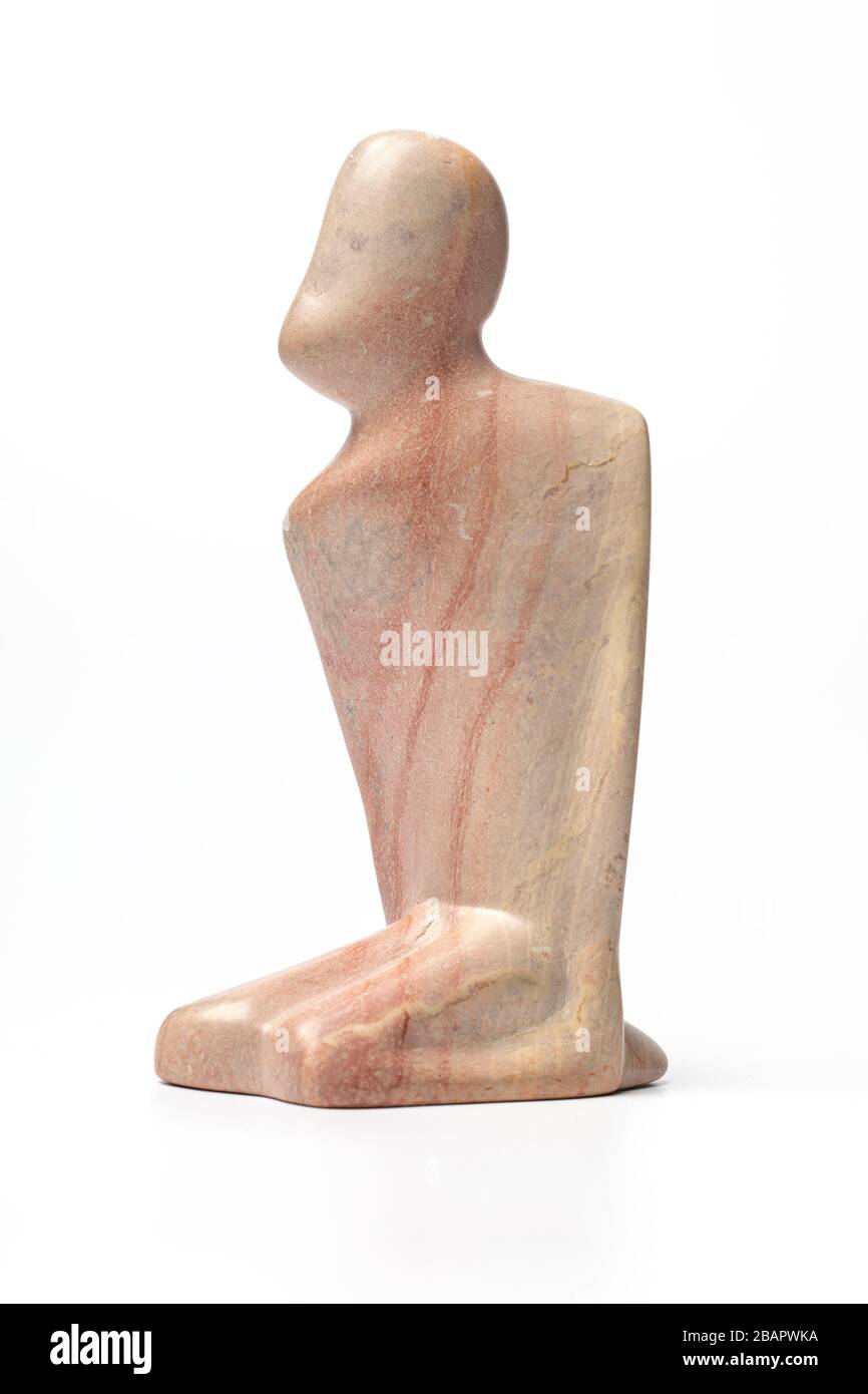 An African Sandstone figure. Stock Photo