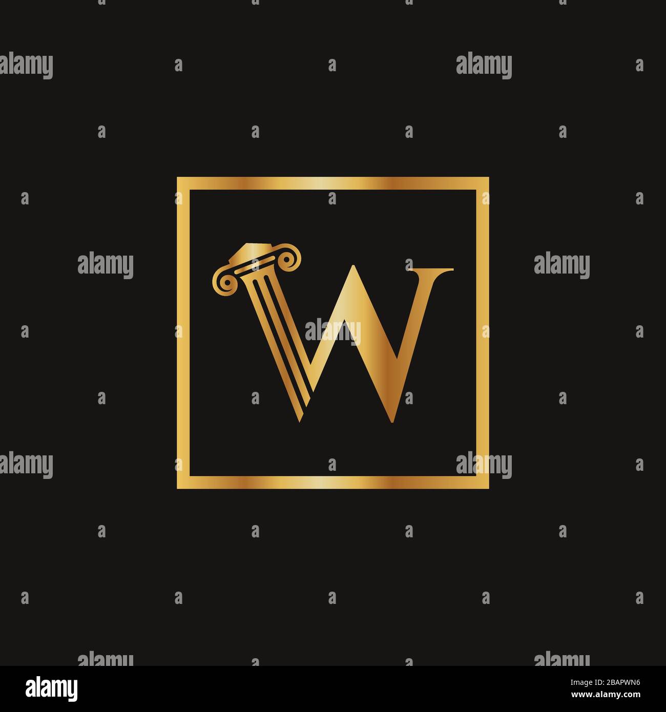 W law firm logo Stock Vector Images - Alamy