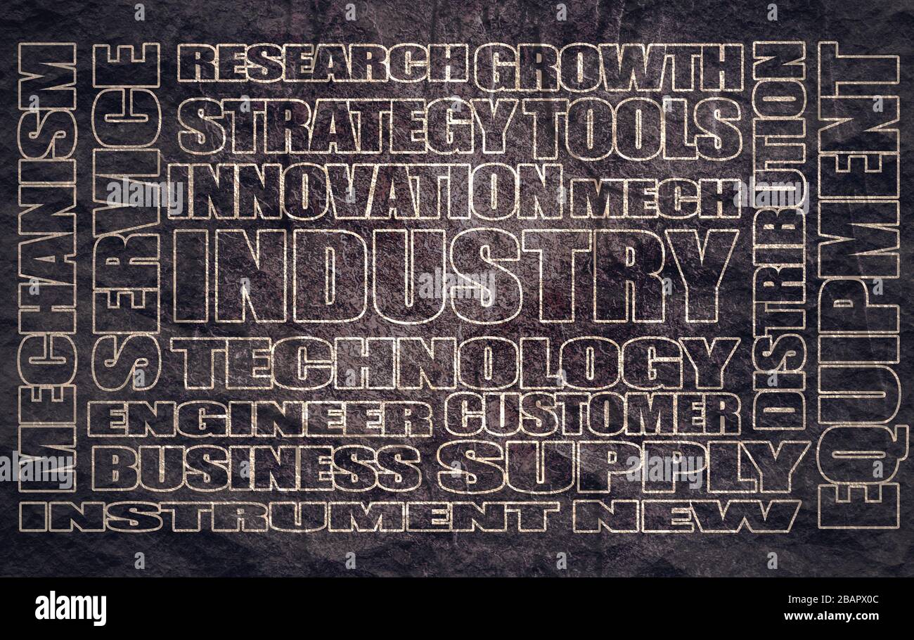 Industry word cloud concept Stock Photo