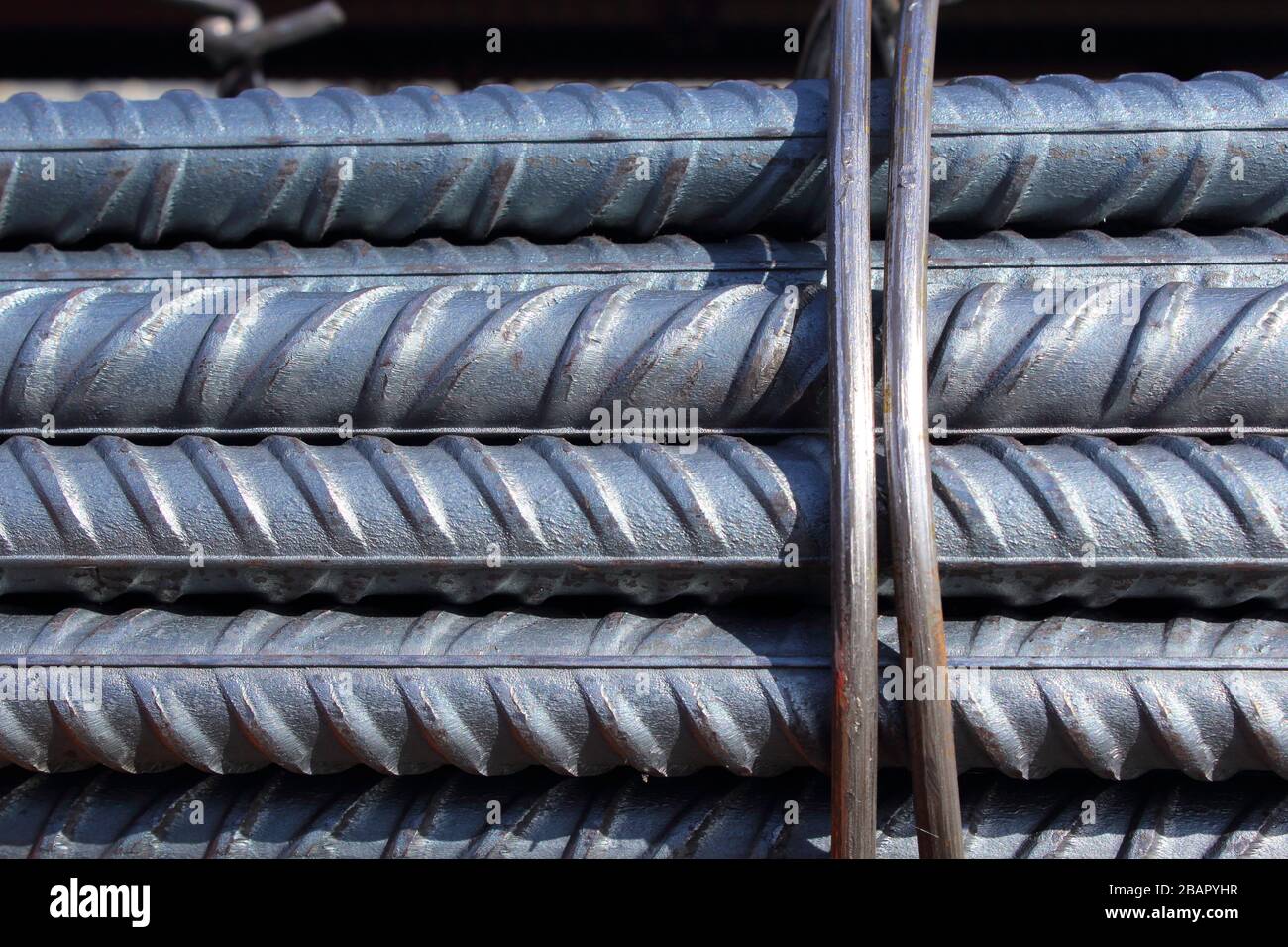bundle of steel reinforcement bars Stock Photo Alamy