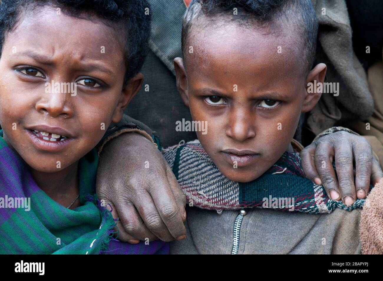 Local villagers in the Simien Mountains National Park, Amhara Region, Ethiopia Stock Photo