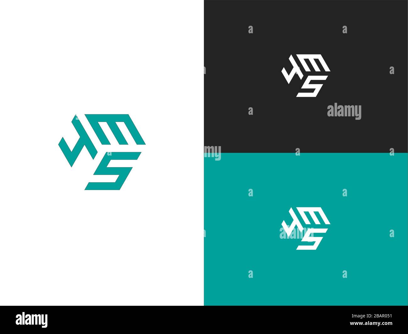 Combination number, stylish vector emblem for design Stock Vector
