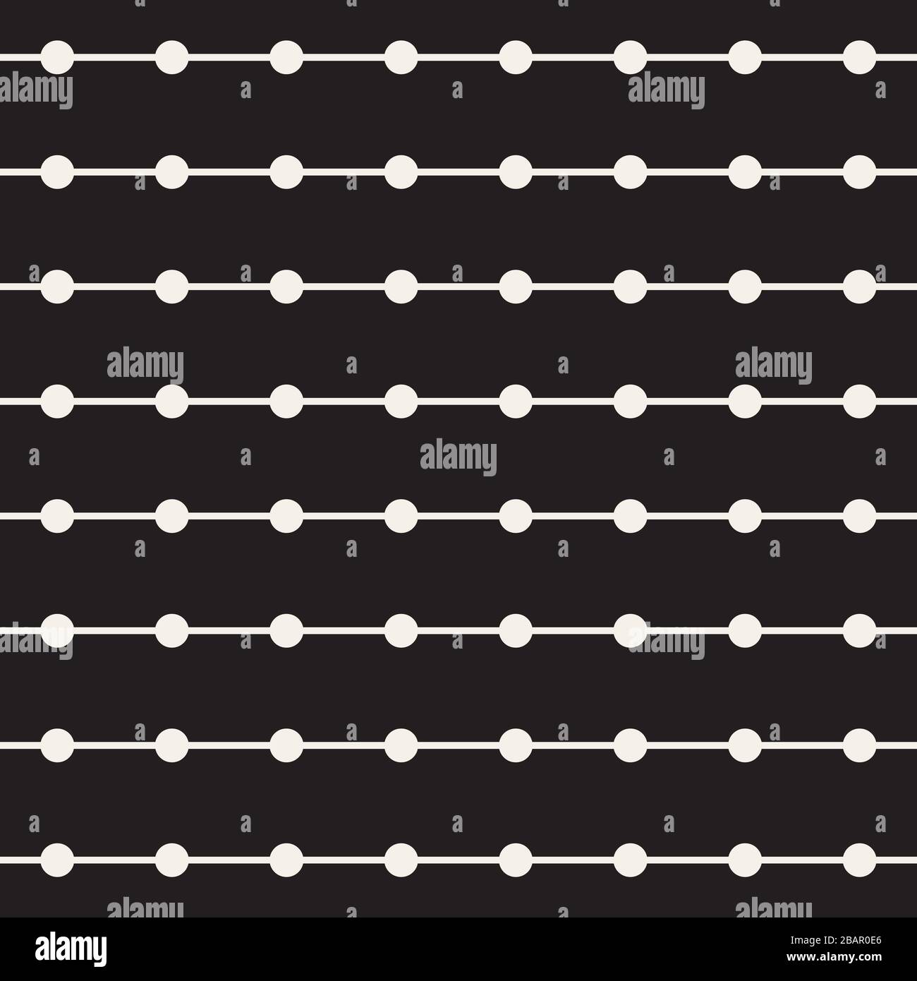 Linear streaks with dots. Repeating abstract background Stock Vector