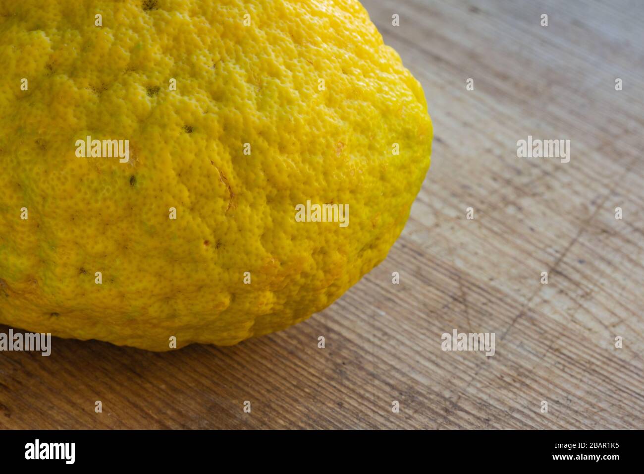 fresh citron fruit closeup on a wooden board with copy space Stock Photo -  Alamy