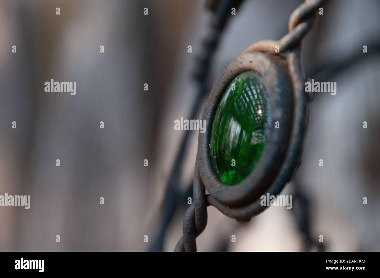 Green Amulet Eye Jewel/Gem Abstract Art Stock Photo