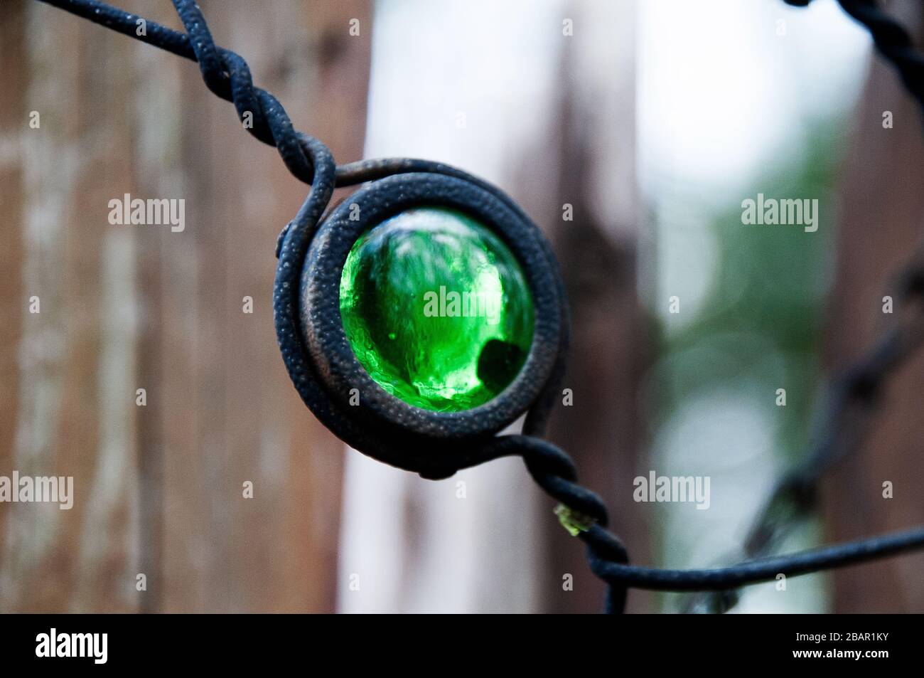 Green Amulet Eye Jewel/Gem Abstract Art Stock Photo