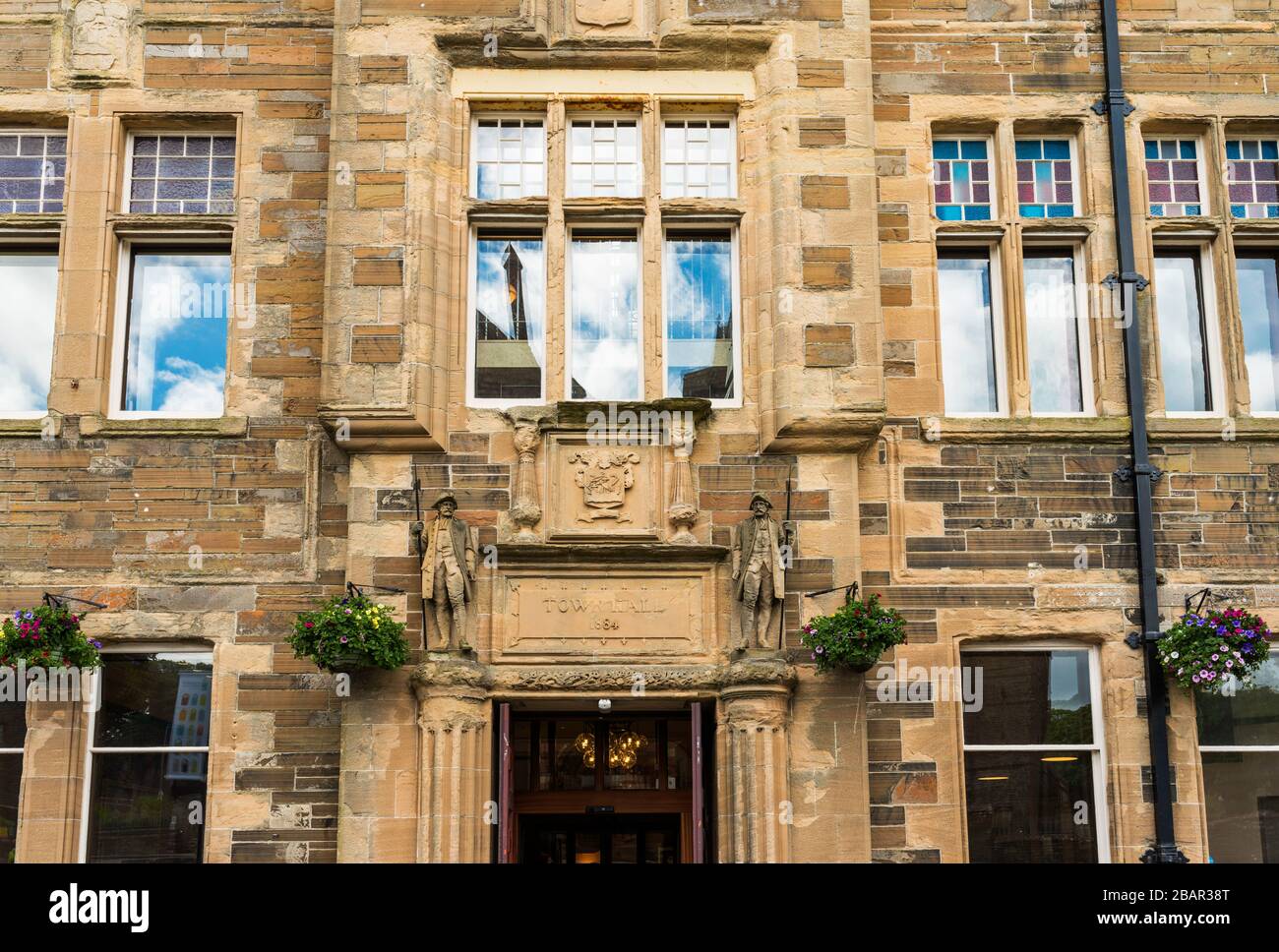 Kirkwall and St. Ola Community Centre is located in Kirkwall Town Hall (1884), Kirkwall, Orkney, Scotland, UK. Stock Photo