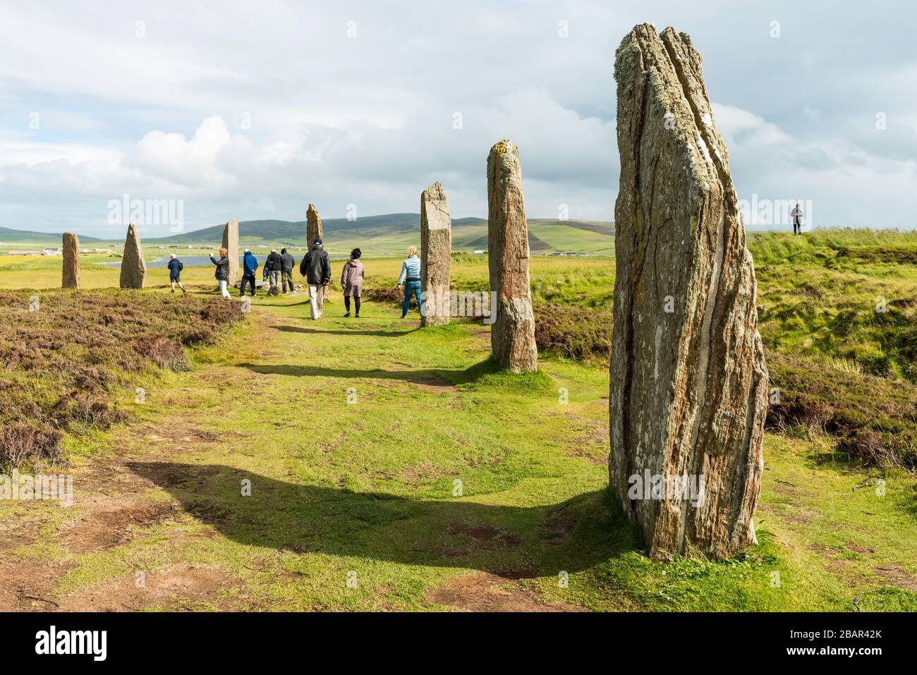 The Ring of Brodgar is an ancient Neolithic henge and stone circle monument  on Mainland, Orkney, Scotland, UK Stock Photo - Alamy