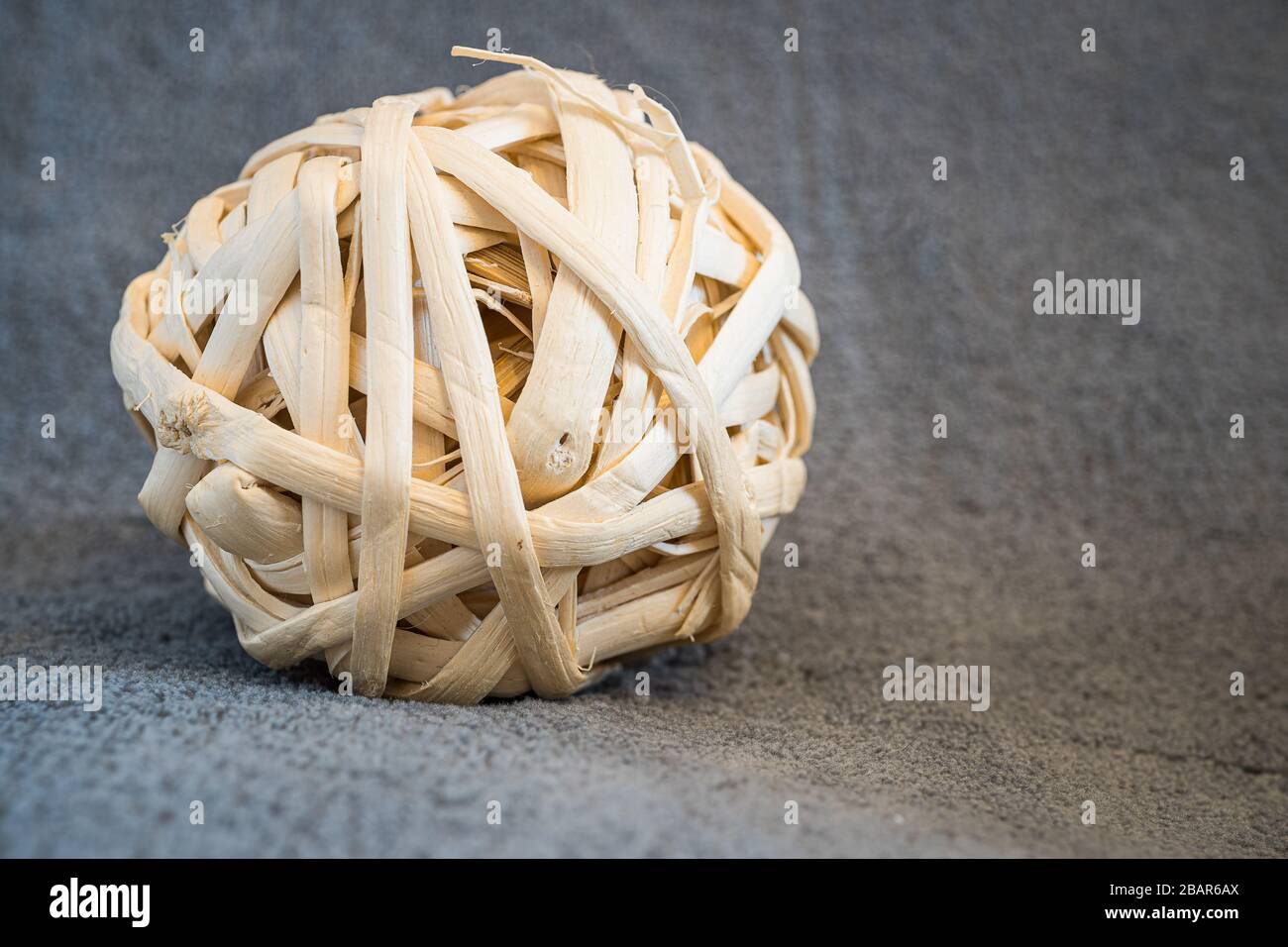Straw knitted rustic decoration Stock Photo