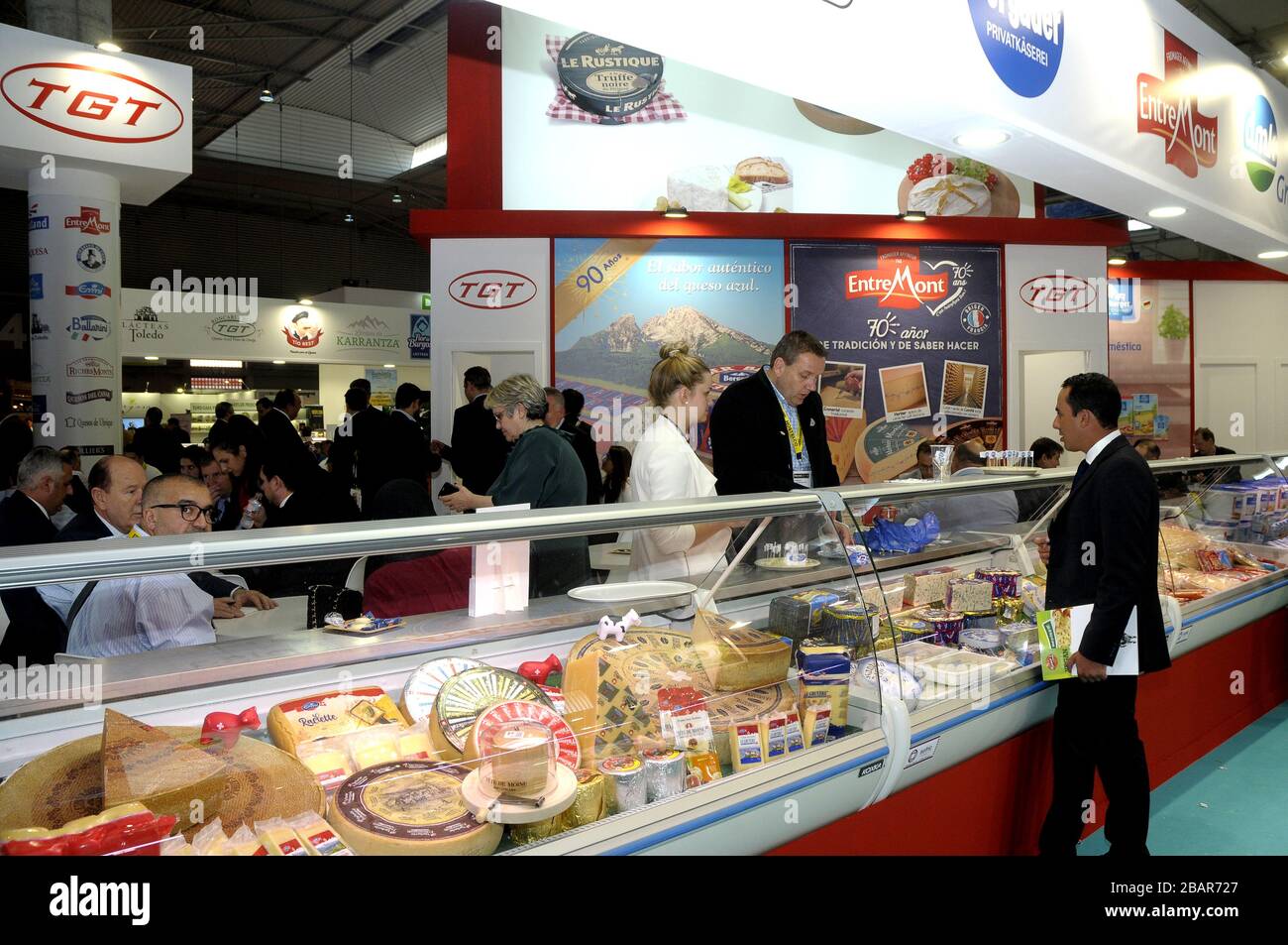 Stand TGT quesos Franceses, feria Alimentaria 2018 Stock Photo