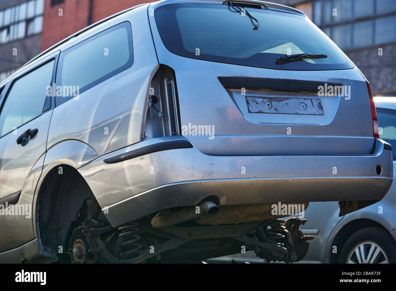 Car damage headlights front bumper hires stock photography and images