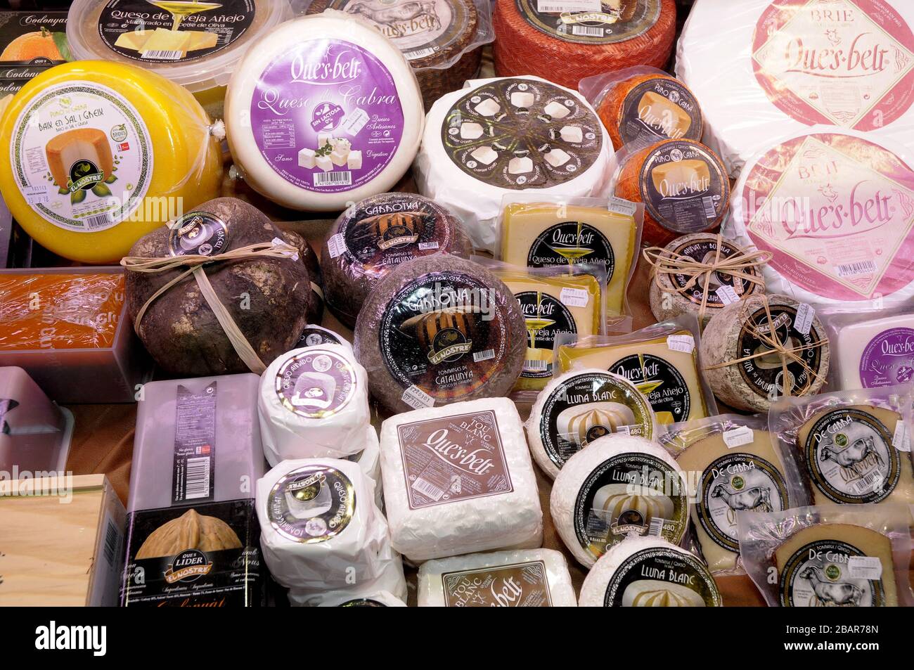 diferents cheeses Stock Photo