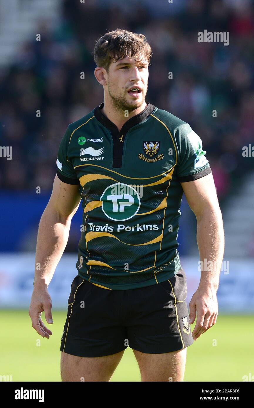 Making his 100th appearance for northampton saints hi-res stock