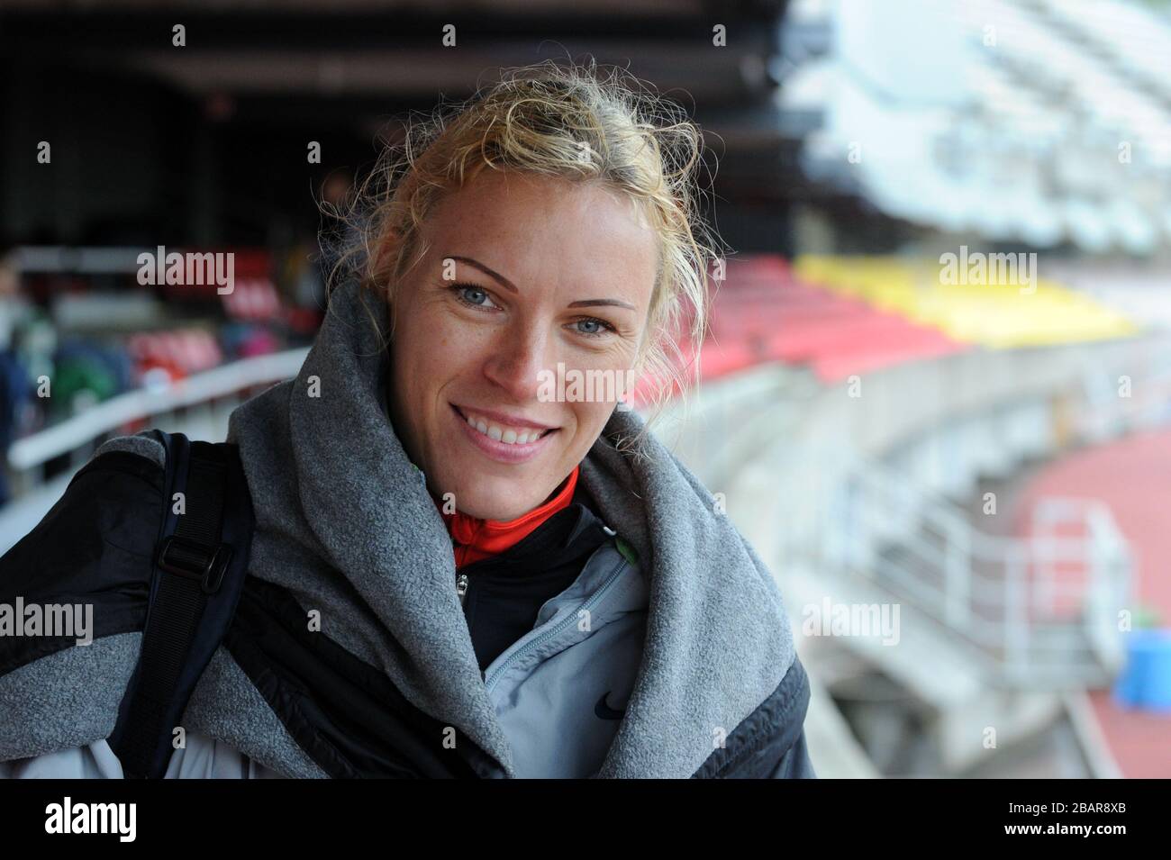 Lithuanian athlete Austra Skujyte, Olympian, Athletics, Heptathlon Stock Photo