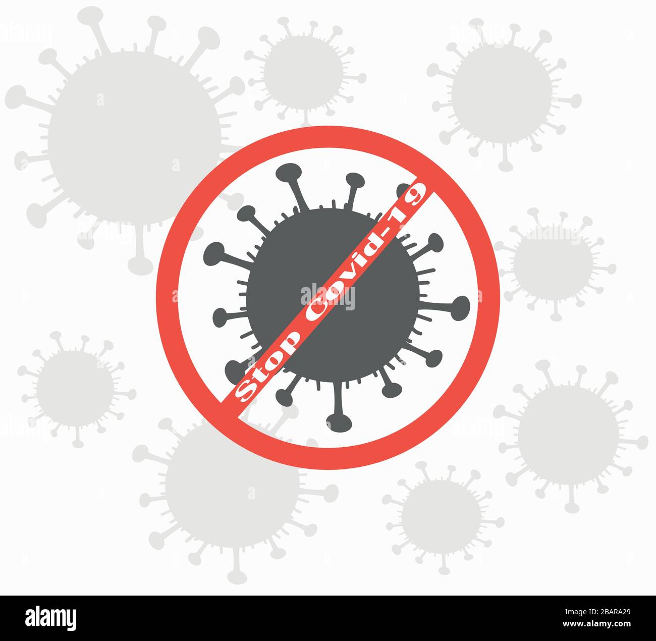 Coronavirus stop icon vector - world coronavirus pandemic Stock Vector