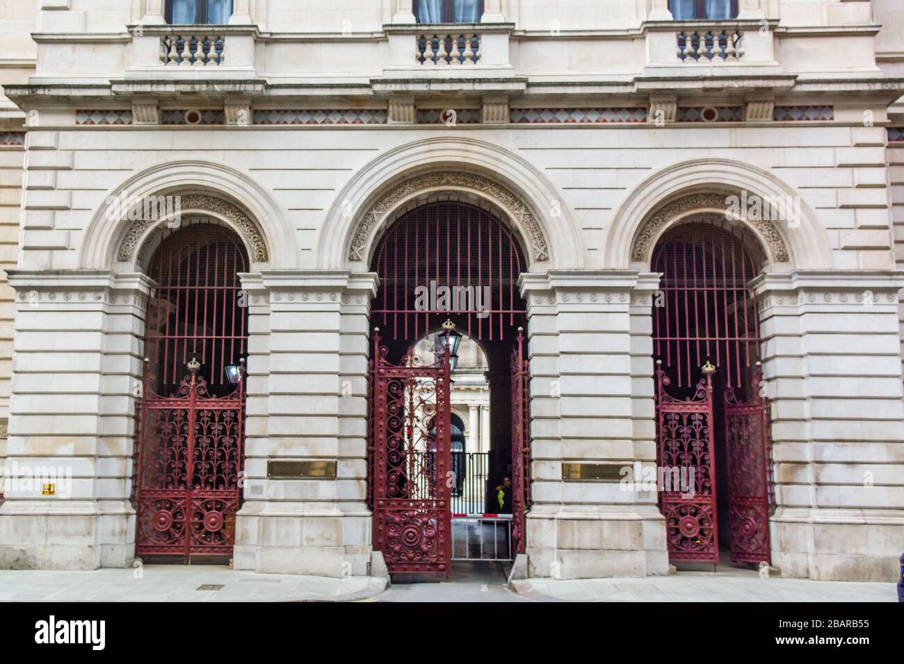 London- Foreign and Commonwealth Office, UK government building exterior signage- located on Whitehall, Westminster Stock Photo