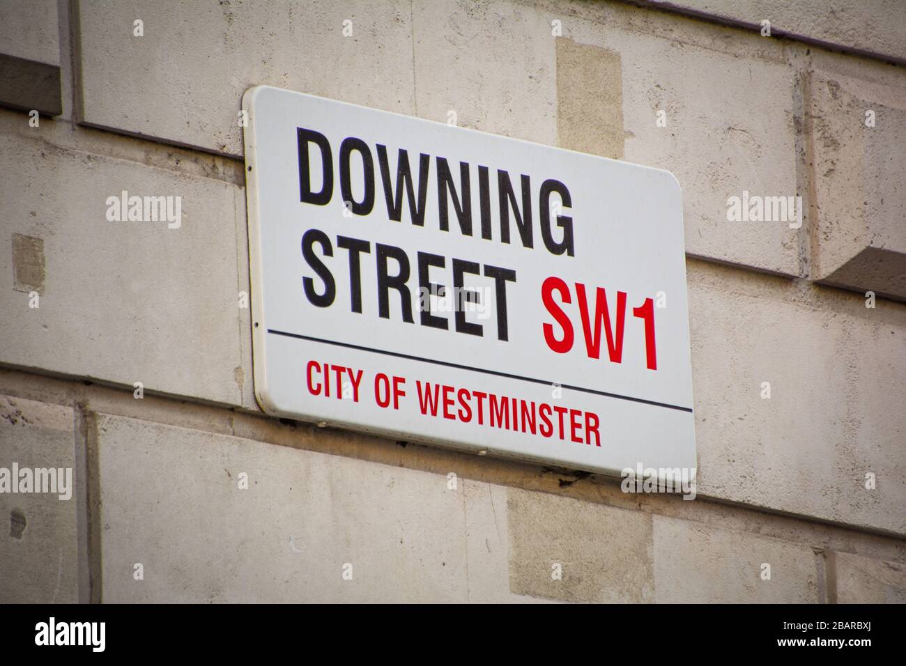 London- 10 Downing Street, the headquarters of the British Government Stock Photo