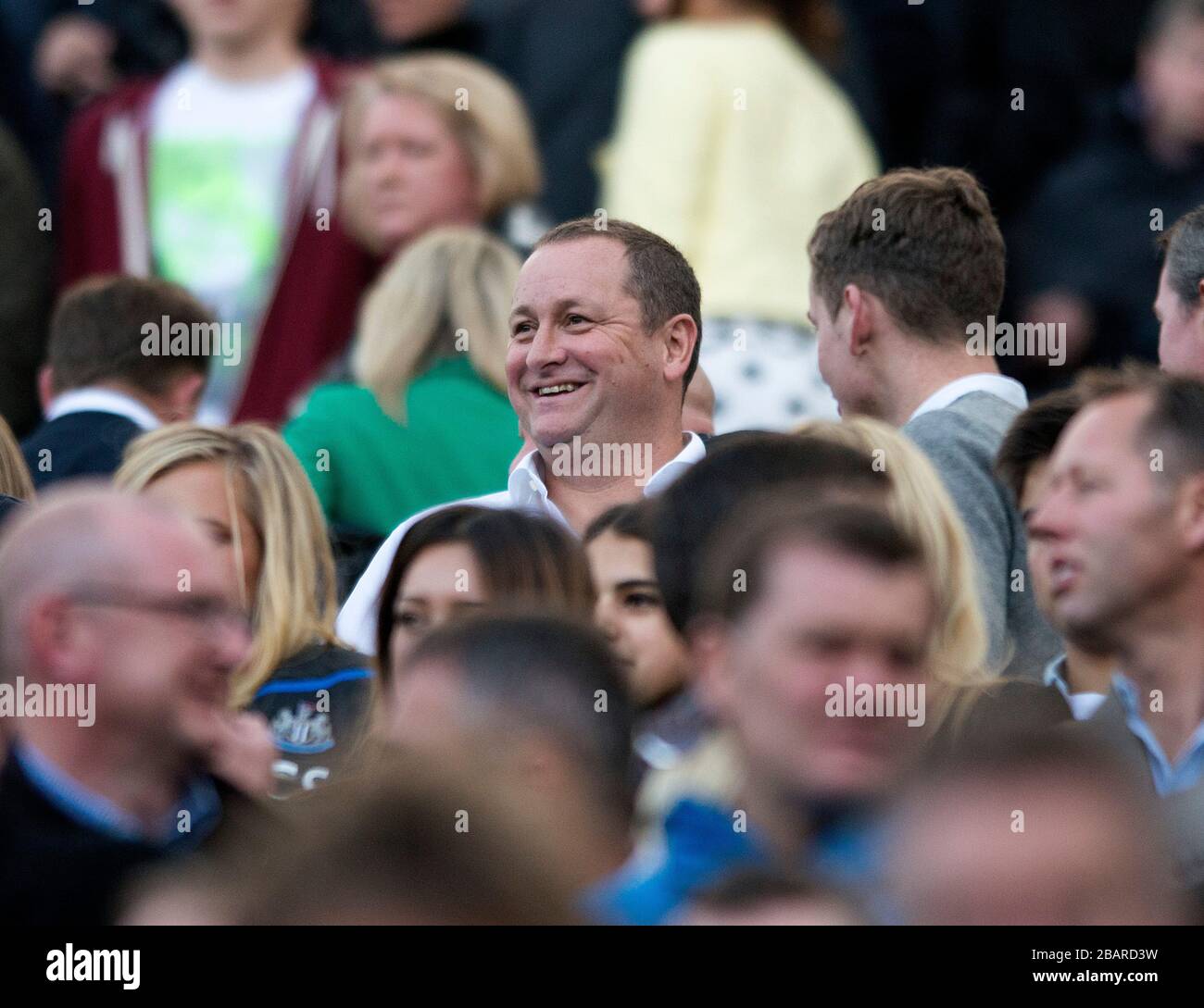 Newcastle United's owner Mike Ashley in the stands Stock Photo