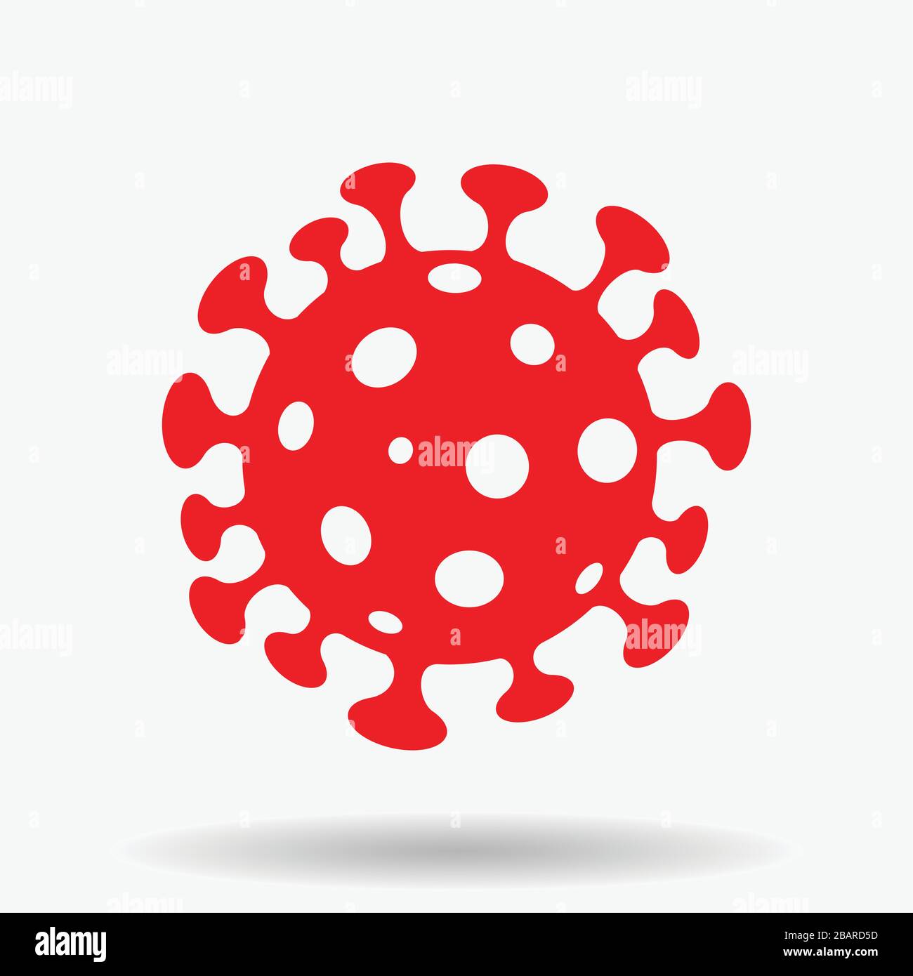 Illustration of Simplistic Red Coronavirus Icon Stock Vector Image ...