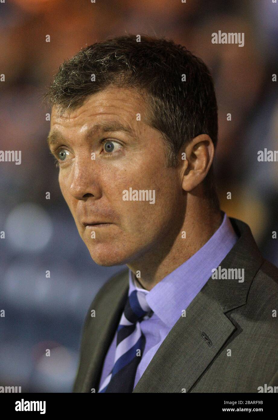 Stockport countys manager james gannon hires stock photography and