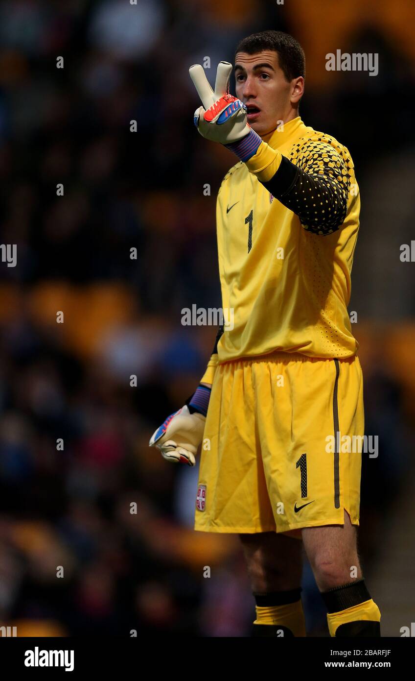 Serbia goalkeeper Branimir Aleksic Stock Photo