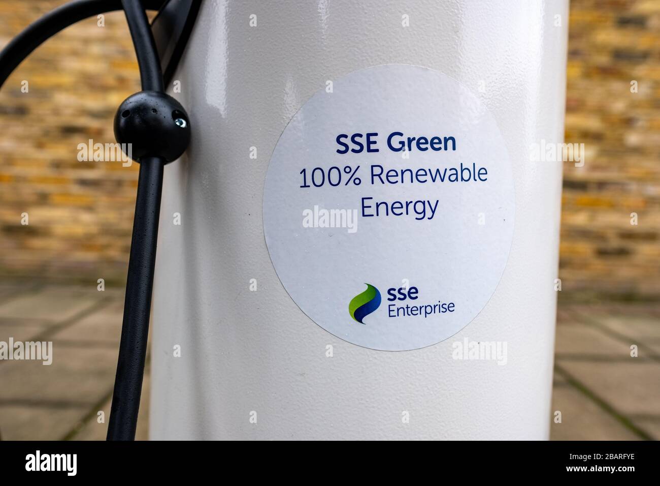SSE Green street car charging station- London Stock Photo