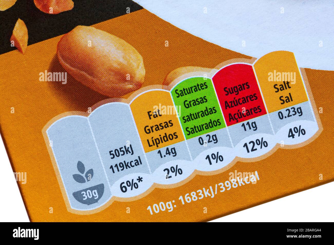 nutritional information traffic light system labelling with colour