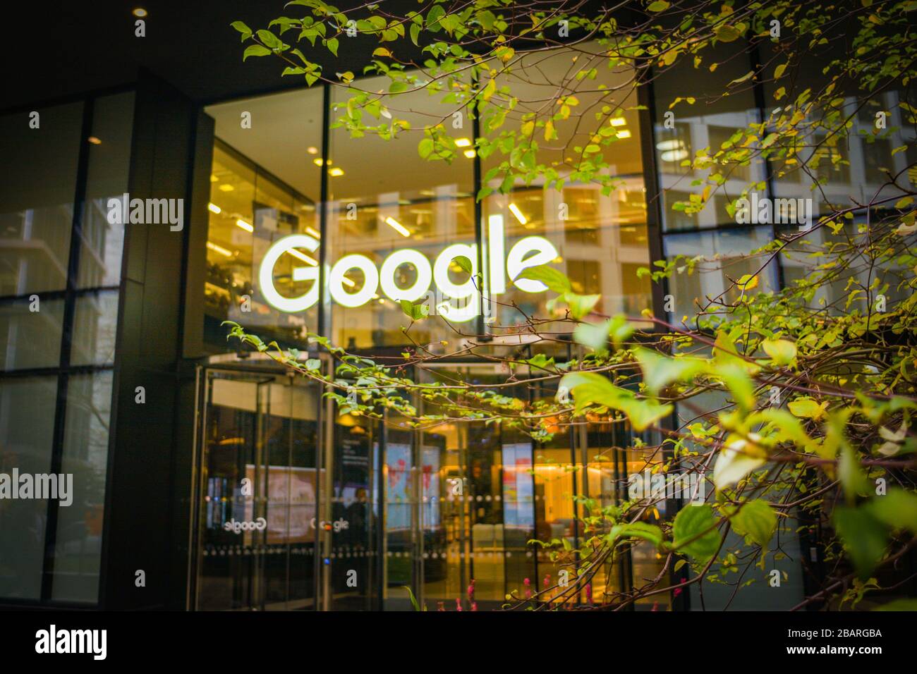 Exterior of Google's London headquarters in Kings Cross Stock Photo