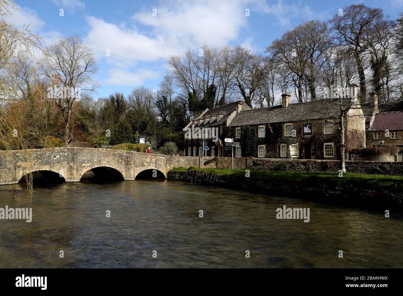 The Swan Inn Hotel in BIbury in the Cotswolds Gloucestershire as