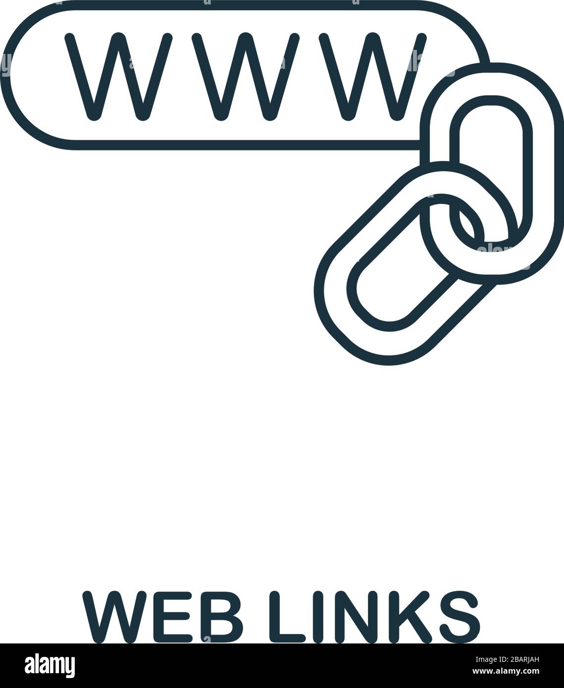 Web Links icon from seo collection. Simple line Web Links icon for ...