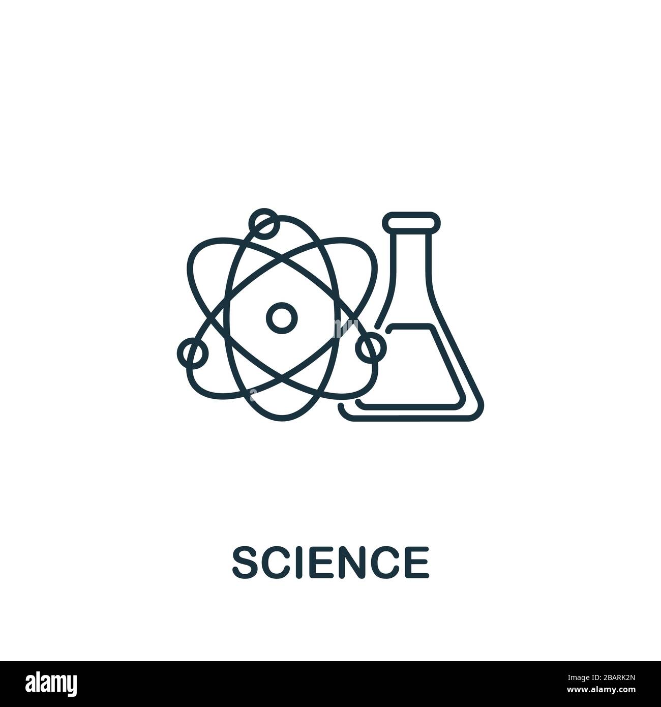 Science icon. Simple line element Science symbol for templates, web ...