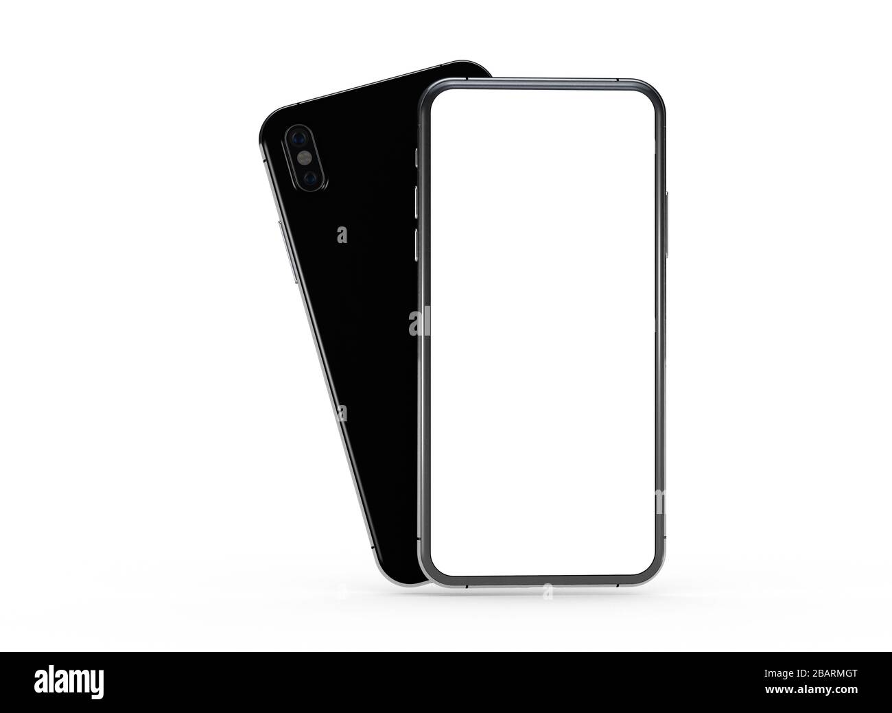 A smartphone digital isolated modern white background Stock Photo - Alamy