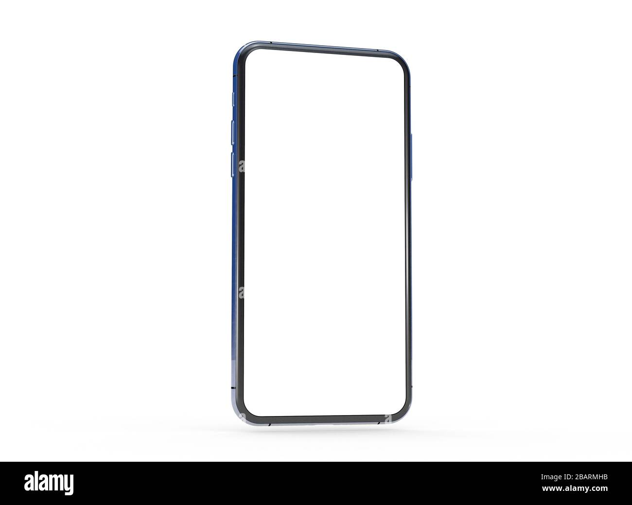 A smartphone digital isolated modern white background Stock Photo - Alamy