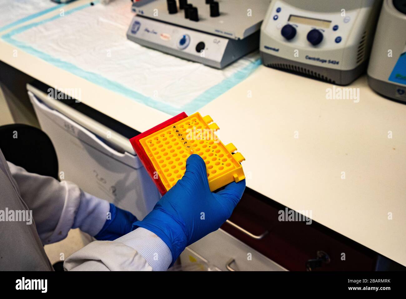 Virus and germ testing laboratory Stock Photo