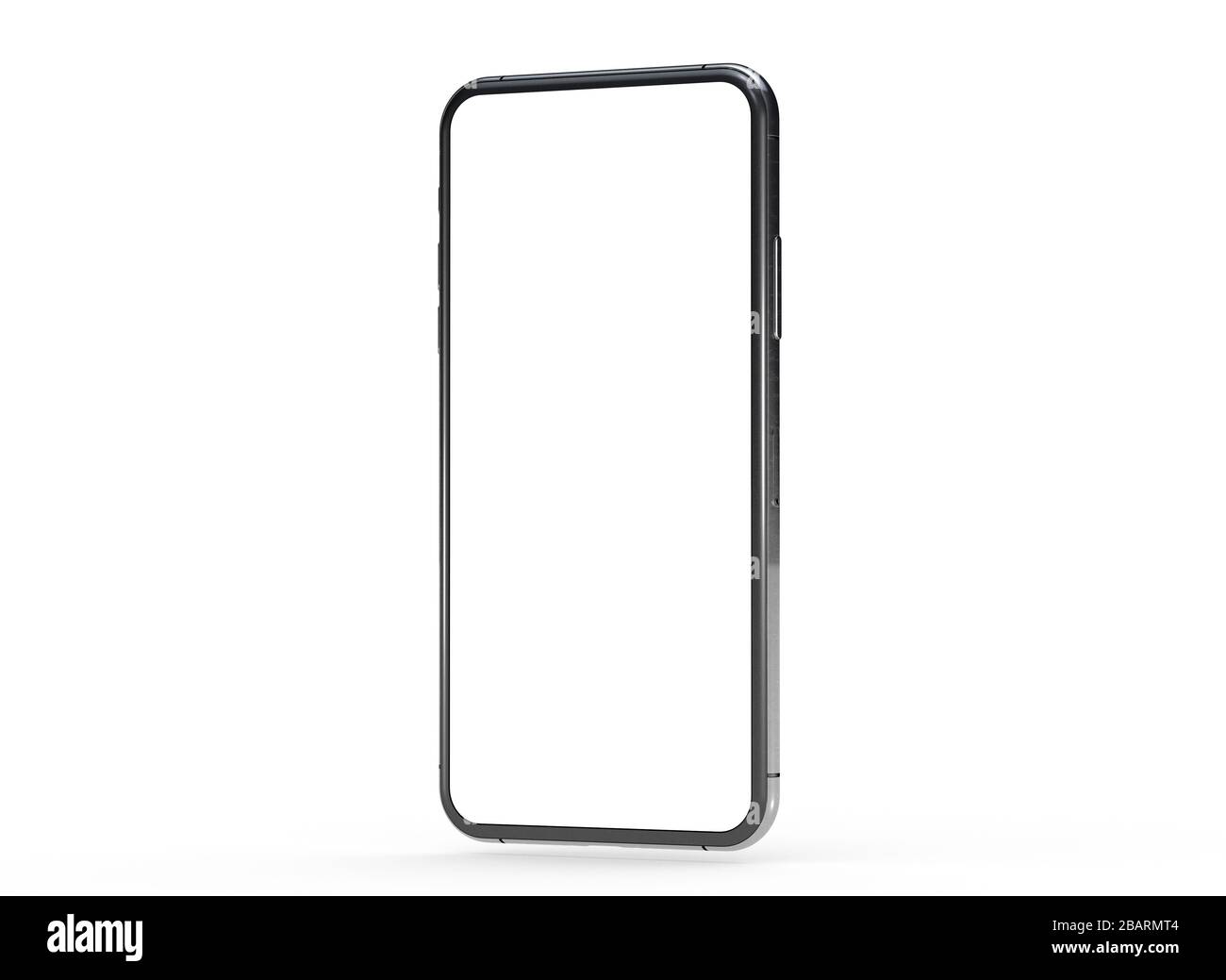 A smartphone digital isolated modern white background Stock Photo - Alamy