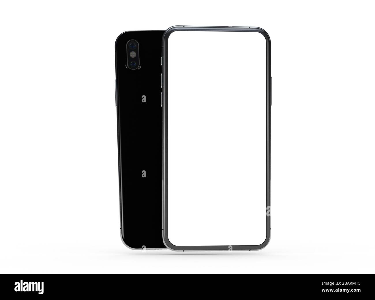 A smartphone digital isolated modern white background Stock Photo - Alamy