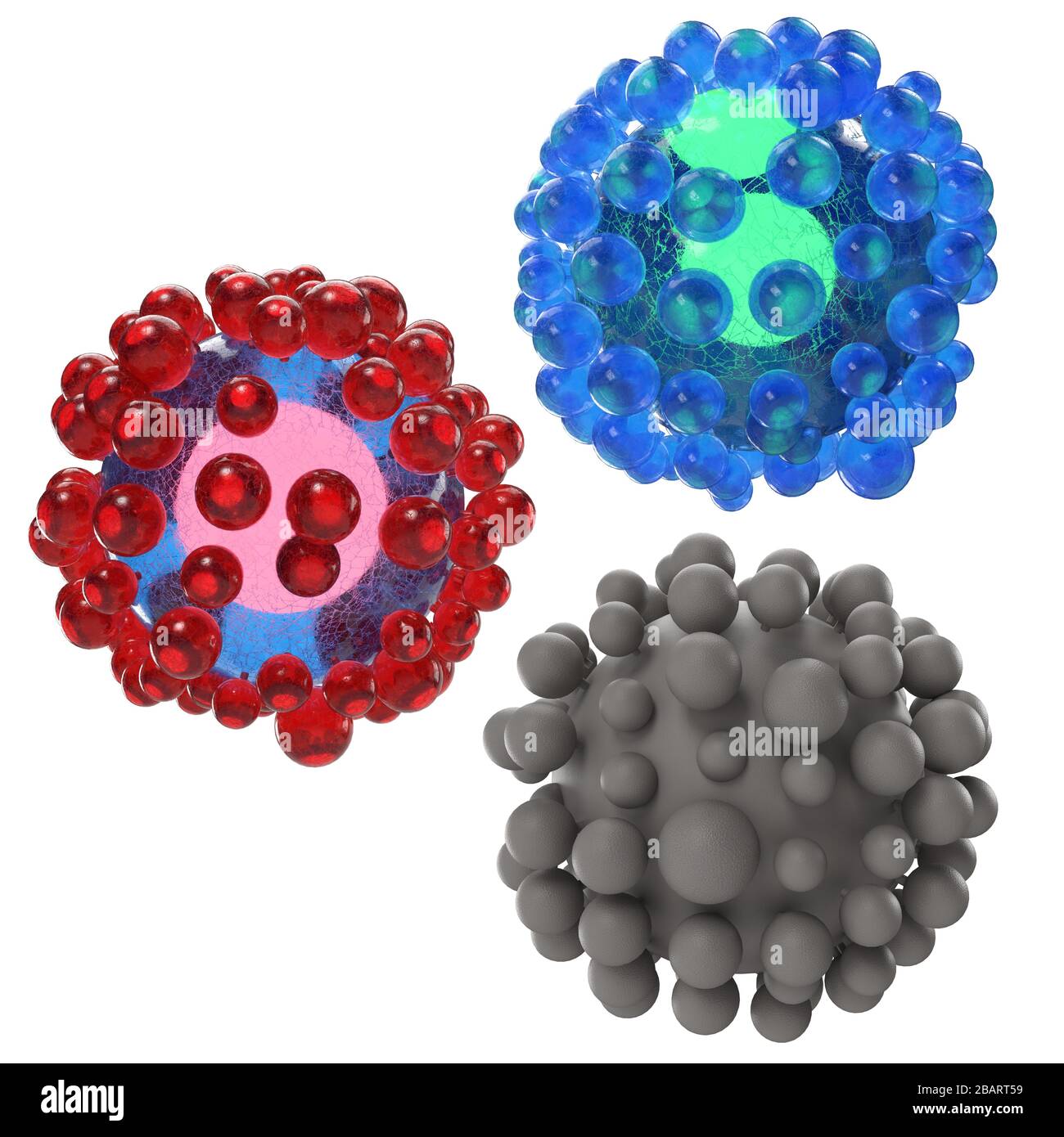 Abstract science 3d corona virus outbreak illustration Stock Photo